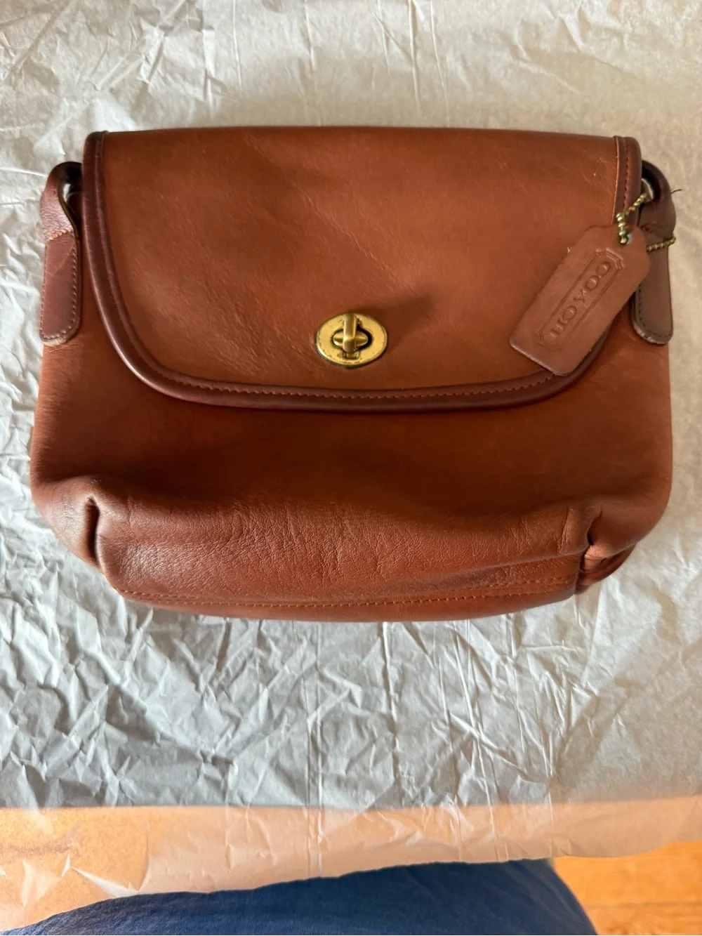 Coach Quincy Leather Turnlock Shoulder Bag #9919